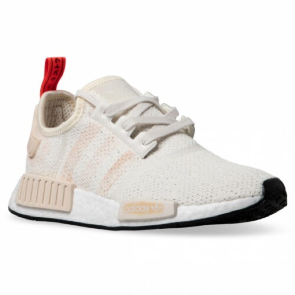 adidas nmd r1 chalk white/linen/core black women size 5